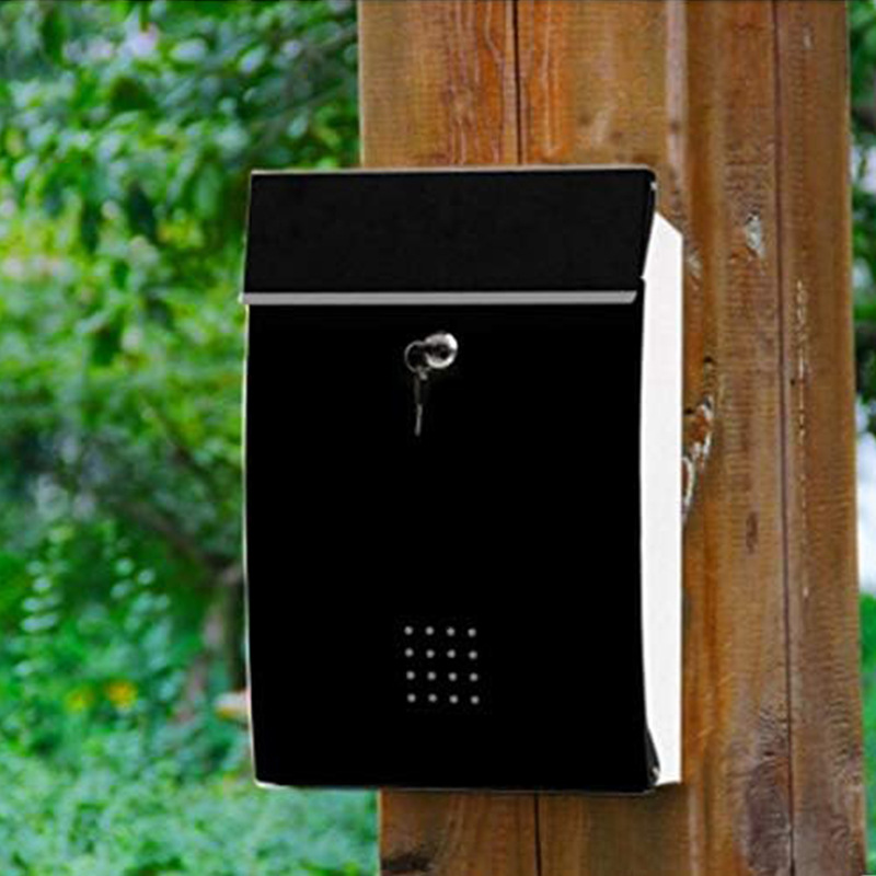Cross-Border Mailbox Small Outdoor Wall-Mounted Mailbox Outdoor Express Cabinet Letter Box Rainproof and Anti-Theft Outdoor with Lock