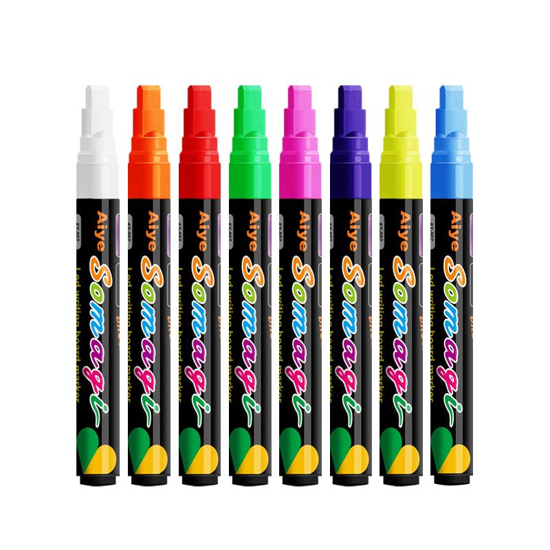 Aiye Cartoon Colorful Highlighter Erasable Mark Advertising Light Board Pen Student Graffiti Large Capacity Blackboard Painting Pen