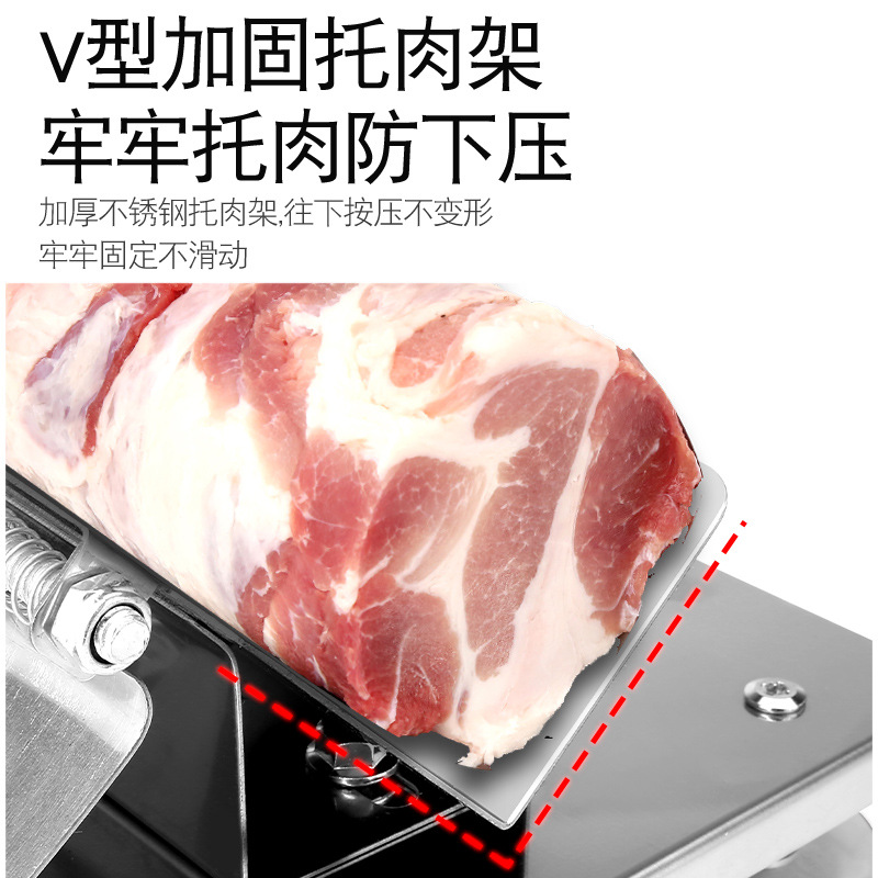 Mutton Roll Slicer Household Cooked Fat Beef Slicer Frozen Meat Slicer Small Manual Slicing Machine