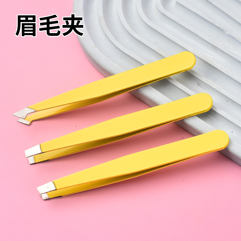 Eyebrow Clip, Eyebrow Trimming Pliers, Stainless Steel Hair Plucking Clip, Flat Slanted Eyebrow Clip, Beard Plucking Clip, Eyebrow Pliers