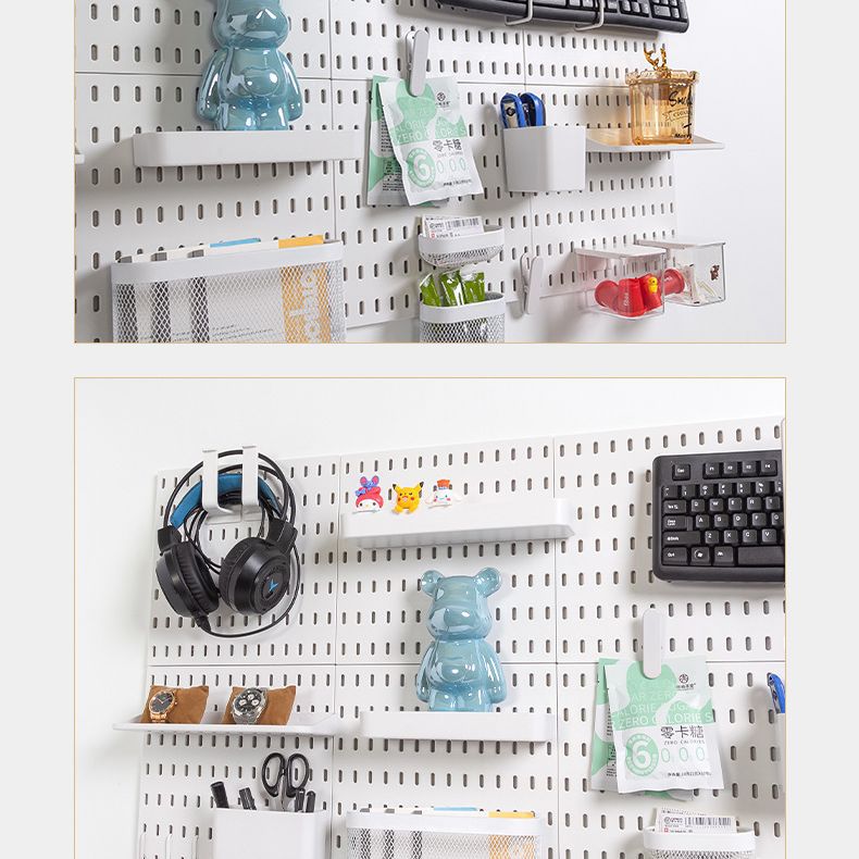 Hole board wall shelf multifunctional storage display rack punch-free e-sports room hook accessories hanging board DIY