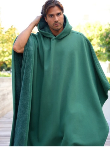 2025 cross-border European and American TEMU autumn and winter punk loose hooded button wool loose cape jacket for men and women