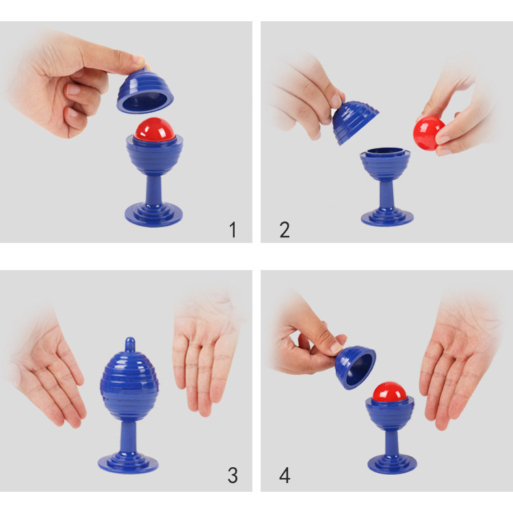 Dzi come and go to the red ball disappeared children close-up magic props