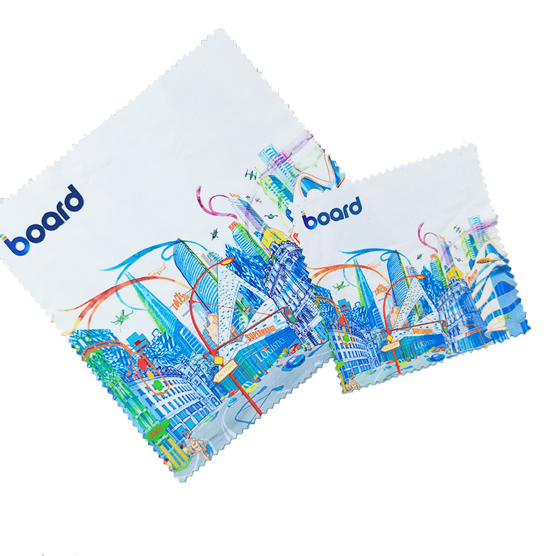 Customized Microfiber Glasses Cloth Polyester Digital Printed Glasses Cloth Polyester Brocade Lens Cleaning Cloth Mobile Phone Wiping Cloth