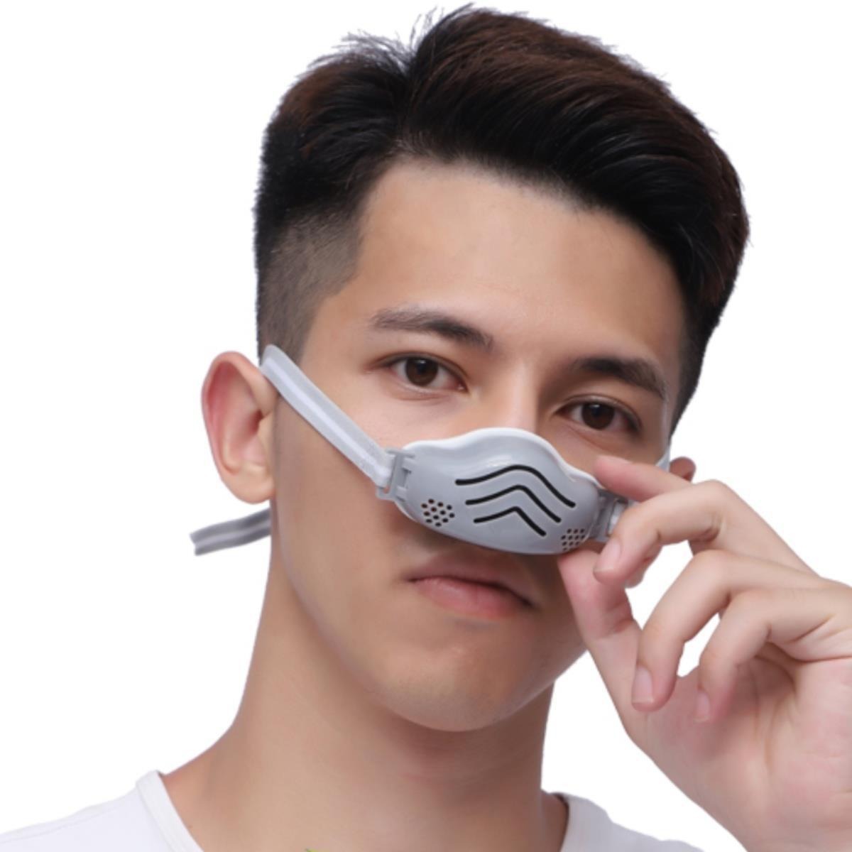 # Face-Covering Breathing Valve Dust-Proof Nose Mask Breathable Male and Female Pollen Mask Gray Dust Haze Oil Fume Allergy Welding