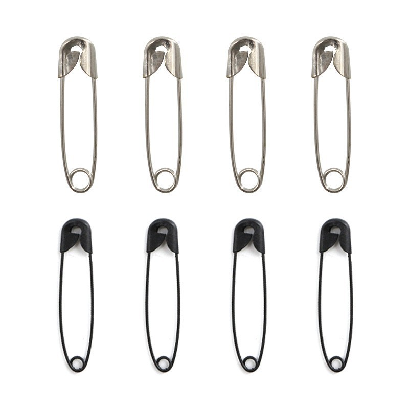 120 portable flat box multi-color small size safety pins 19mm long household decoration fixed small pin