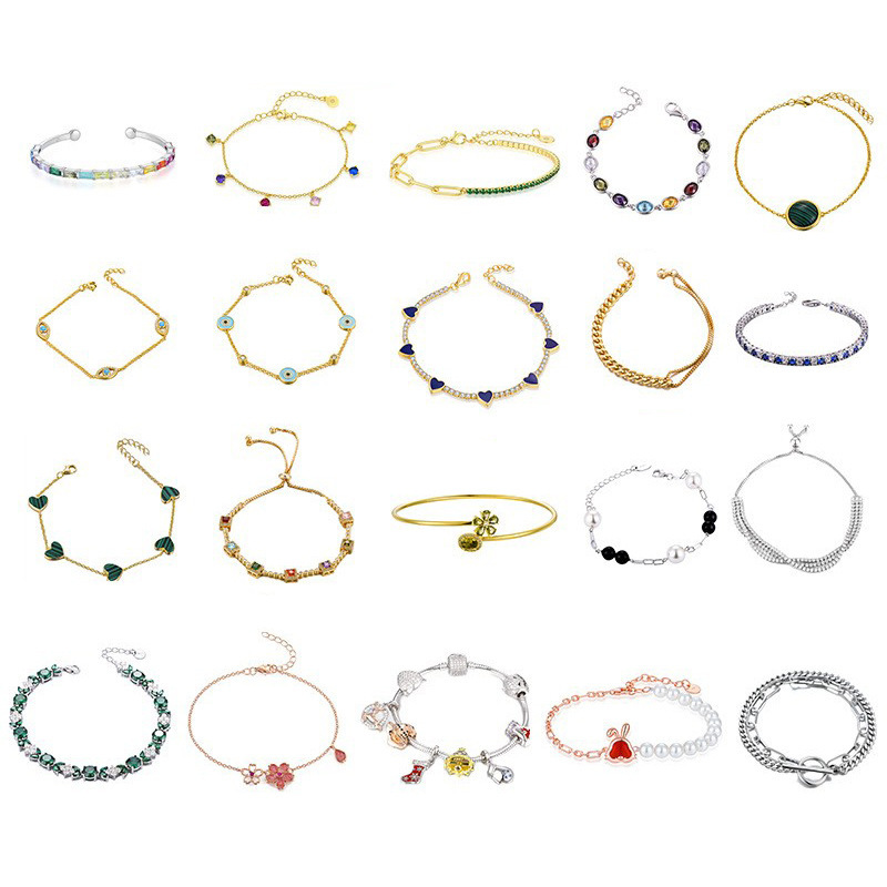 Processing factory jewelry custom pure silver jewelry processing earrings earrings necklace ring bracelet bracelet diy