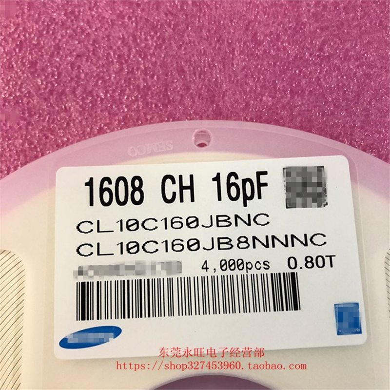 0603 Chip Capacitors 1608 16Pf 160J 5% 50V Npo 1 Disk 4000 = 38 Yuan