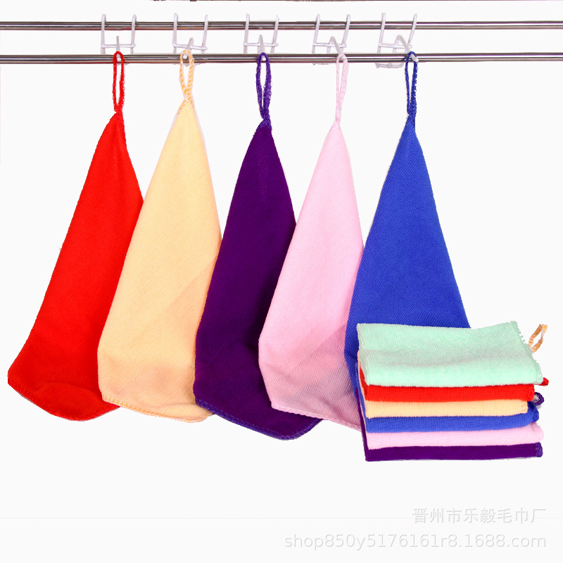 Fiber towel towel kindergarten small square towel gift small towel 20*20 25*25 30*30