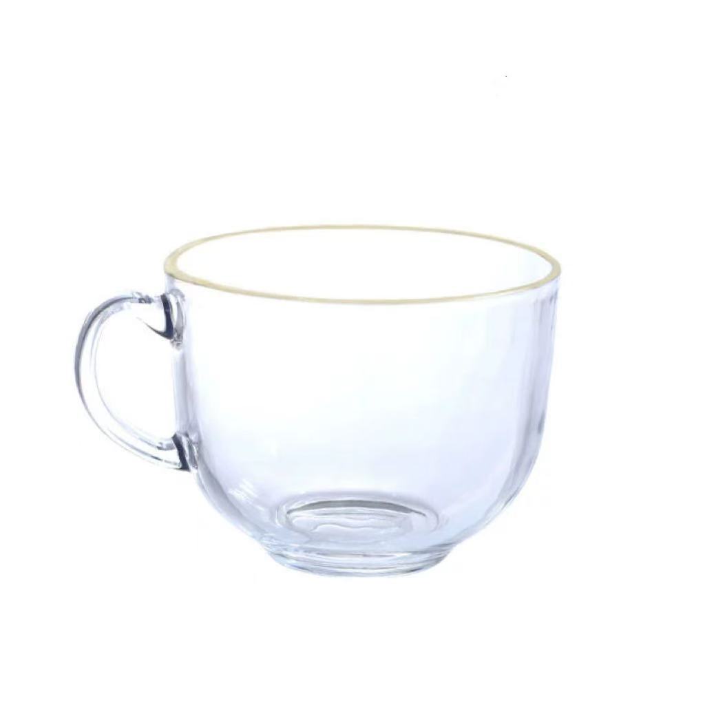 Handle Breakfast Cup Glass Oatmeal Cup Ins Style Milk Coffee Juice with Handle Lotus Root Powder Kudzu Powder Cup Logo