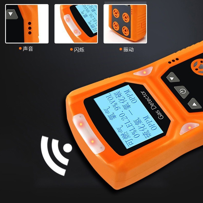 Ikesi four-in-one gas detector combustible oxygen carbon monoxide hydrogen sulfide ammonia concentration alarm