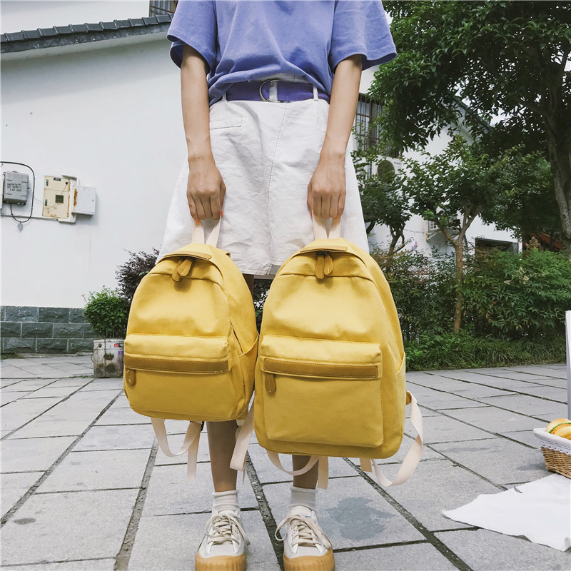 Backpack Women's Japanese-style Simple Fashion Outdoor Backpack Size Girlfriend All-match Junior High School Student Schoolbag Cross-Border