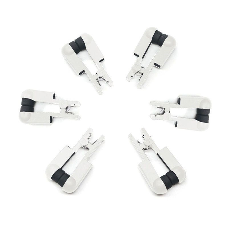 Micro-current Physiotherapy Ear Clip White Conductive Ear Clip Double-sided Conductive Silicone Ear Clip