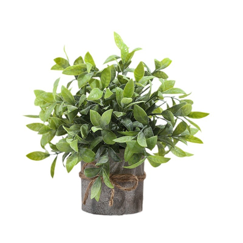 Cylindrical Pulp Potted Plant Combination Desktop Green Plant Ornaments Fake Flower Bonsai Temu Amazon Shein Creative Green Plants