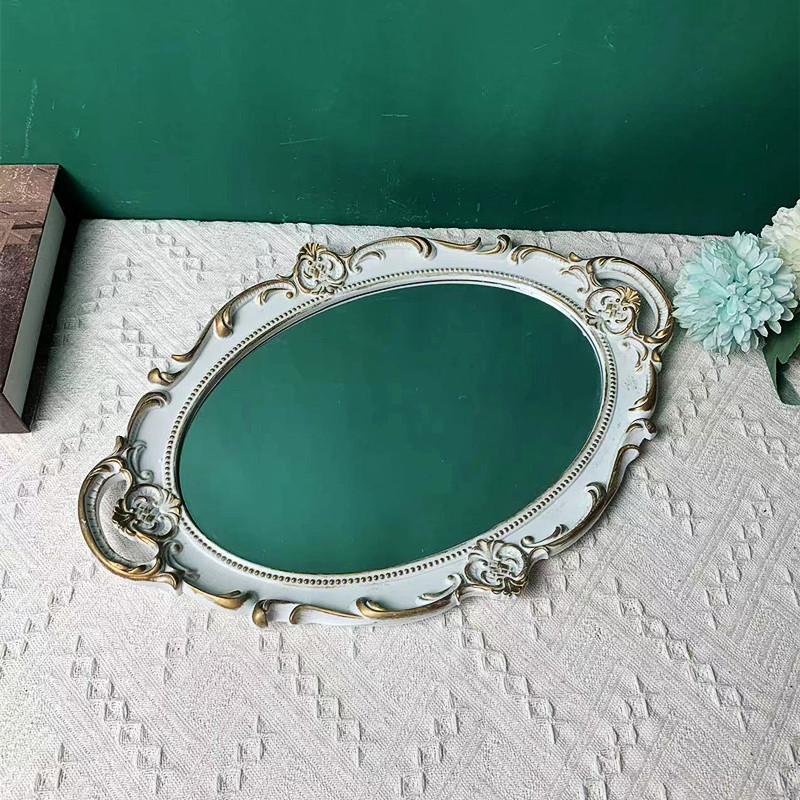 Слив низкая цена поставка фруктов косметика настольный туалетный столик уход за кожей продукты хранения поднос зеркало пластиковый PP материал кросс-бордер