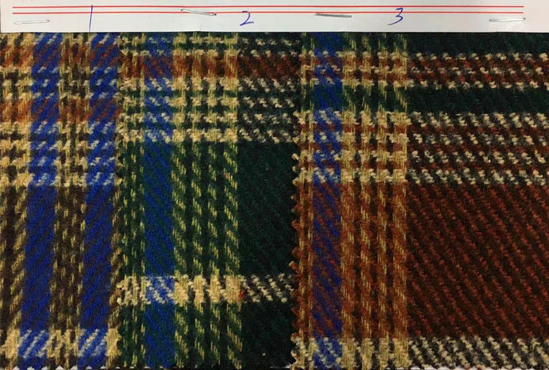 Spot supply of large plaid coat clothing/shoes and hats/bags fabric Shaoxing supply