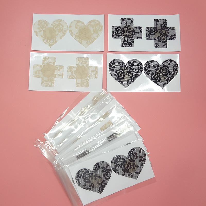 Breast paste invisible breast paste non-disposable lace cloth surface breast paste swimwear cloth breast paste manufacturers