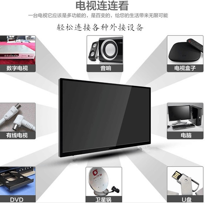 32 inch TV wholesale 55 inch Smart Network wifi LCD TV small TV for the elderly home color TV