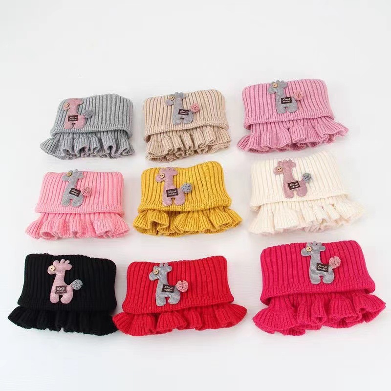Baby Scarf Knitted Kidsren's Neck Warmer Neck Warmer Cute Girls Autumn and Winter Kidsren's Spring & Fall Fake Collar Wholesale