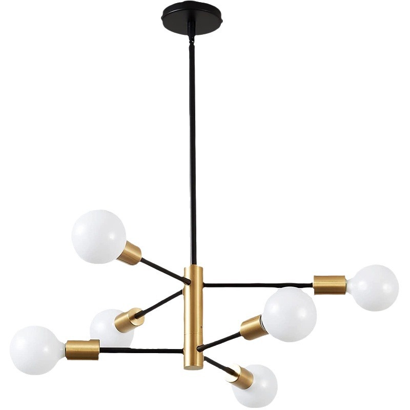 Cross-border Amazon Satellite Chandelier American Country Retro Industrial Style Living Room Dining Room 110V Molecular Chandelier