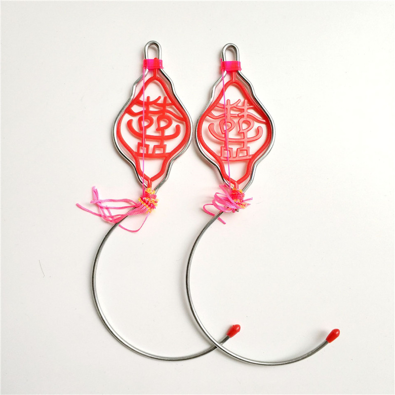 Factory Direct Sale Iron Double Happiness Wedding Mosquito Net Hooks Bedroom Mosquito Net Hooks Mosquito Net Accessories Hooks