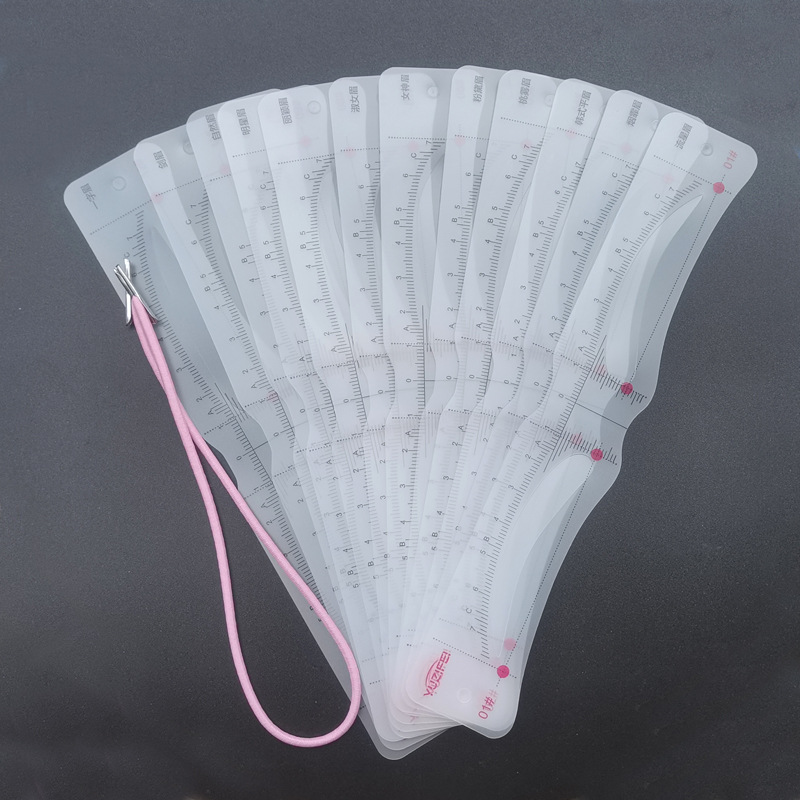 Горячая продажа 12 соединенных наклеек для бровей, инструменты для красоты с логотипом