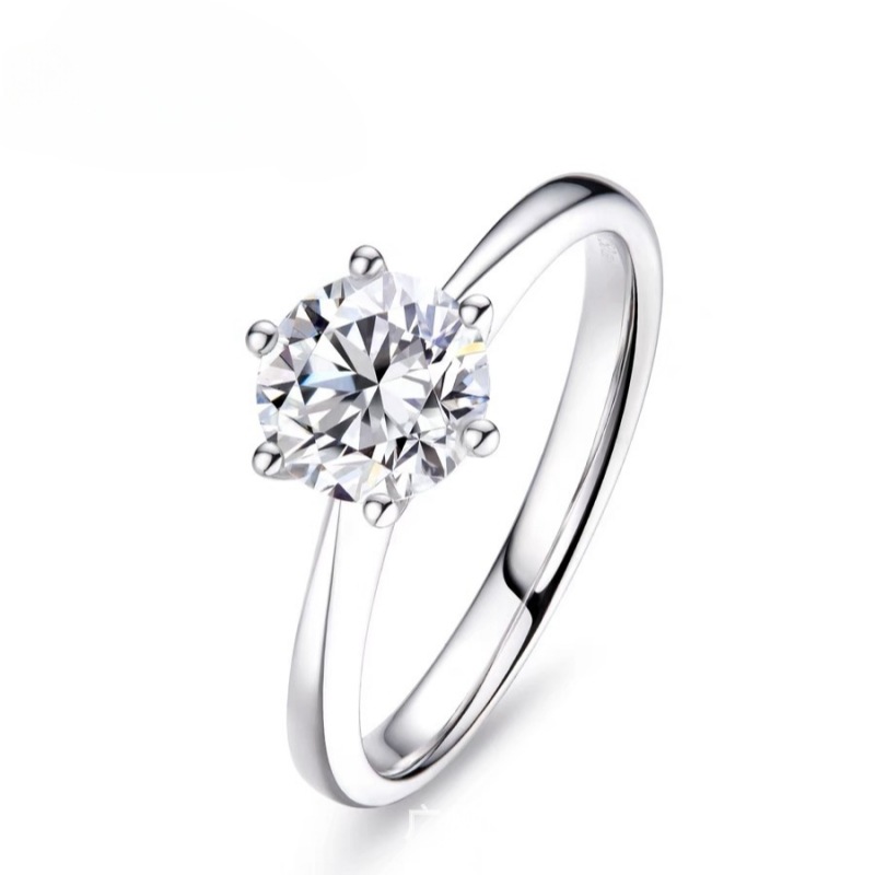 Cultivate Diamond 925 30 Minutes 50 Minutes 1 karat 18K Gold Classic Six-Claw Four-Claw Wedding Ring Women's Diamond
