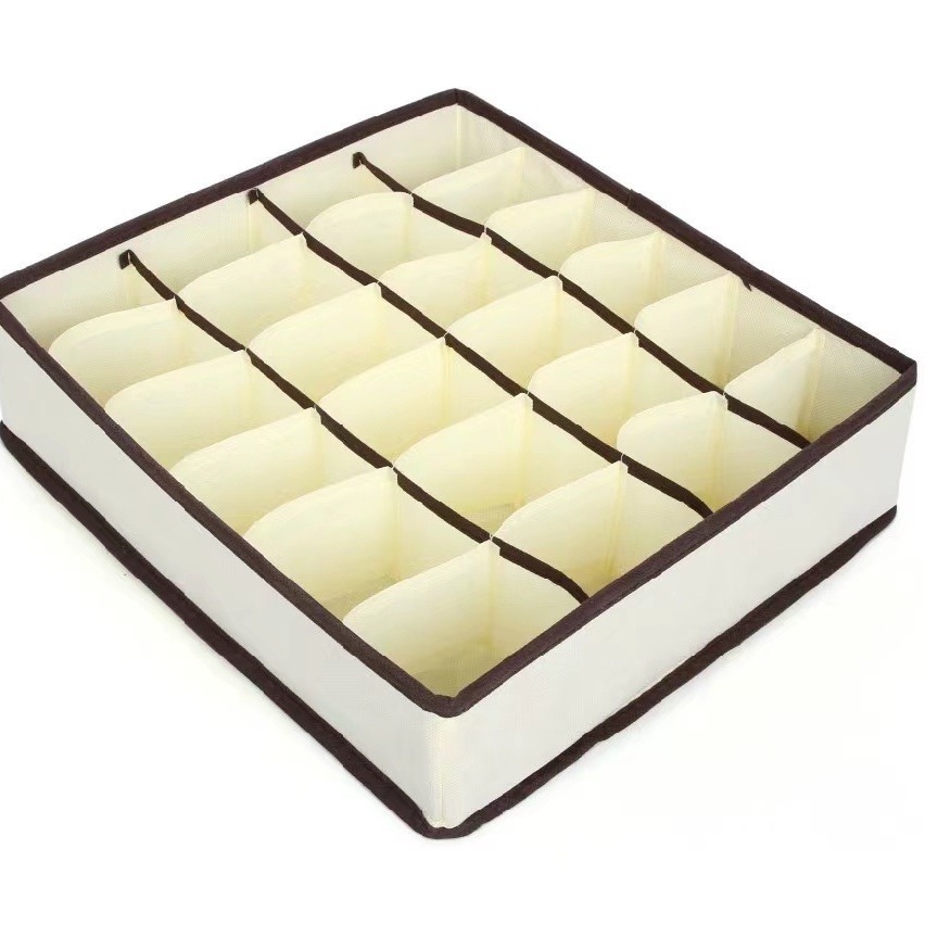Underwear Storage Box Non-woven Fabric Socks Panties Storage Box Foldable Drawer Home Four-piece Set Wholesale Solid Color