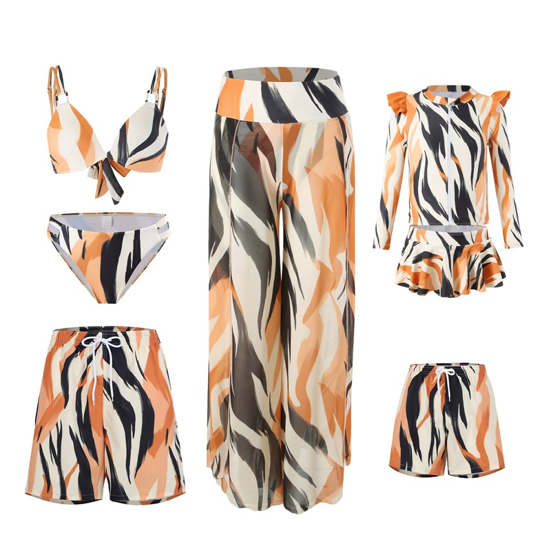 New Hi Fish Swimsuit Beach Parent-child Swimsuit Family Suit Sunscreen Swimsuit Beach Parent-child Mother-daughter Swimsuit Wholesale