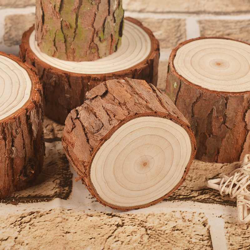 Small wooden pile wholesale base ornaments log Pier stump trunk shooting props handmade diy gardening fireplace decoration