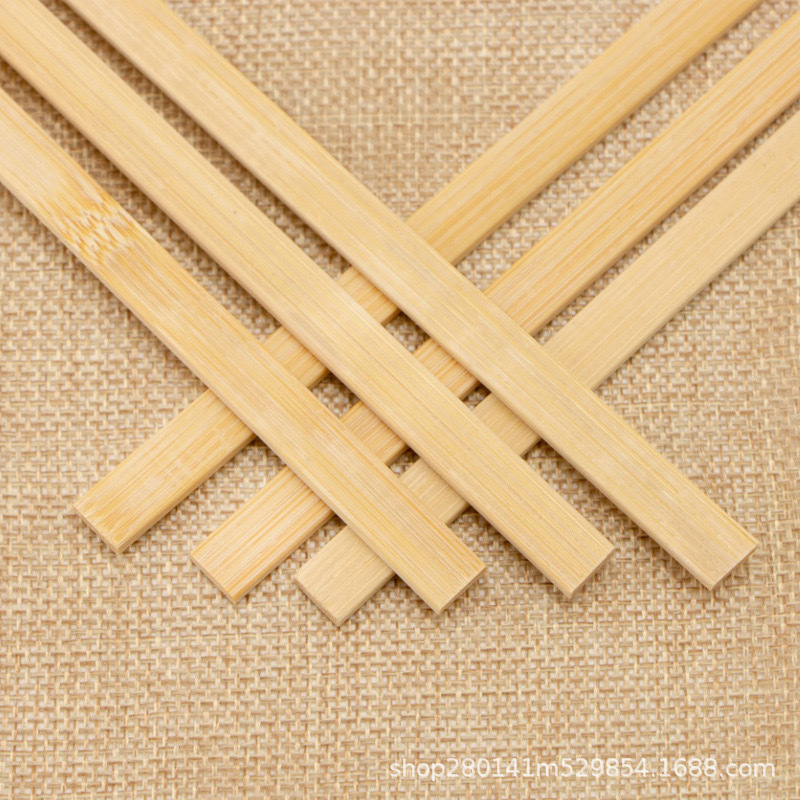 DIY Handmade Building Model Three-dimensional Composition Material Small Bamboo Round Stick Bamboo Stick Bamboo Square Bamboo Pieces Bamboo Stick