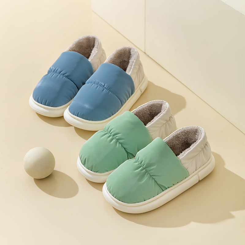 Cixi Cotton Slippers for Men, Spring, Autumn and Winter, Home Use, Indoor Non-Slip Thick-Soled Confinement Shoes, Home Couples, Warm Women