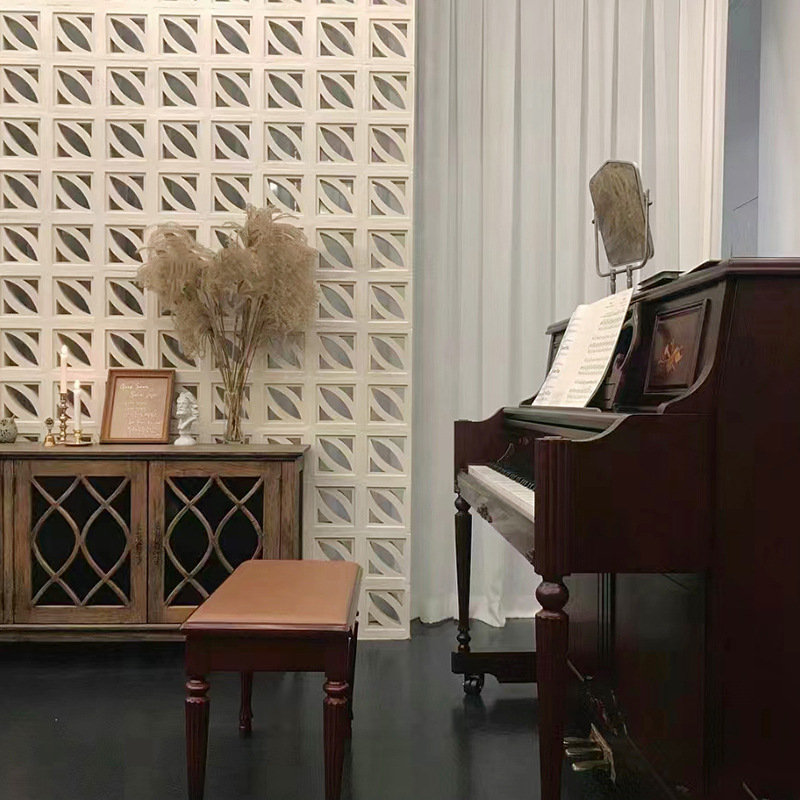 Porous brick shape cement Jiugongge Internet celebrity hollow brick indoor and outdoor light foam ceramic hollow decorative partition