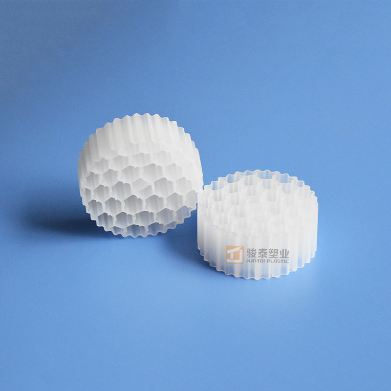 Juntai plastic direct mbbr biological suspension filler specific surface area 800 mbbr38 hole mbbr fluidized bed filling