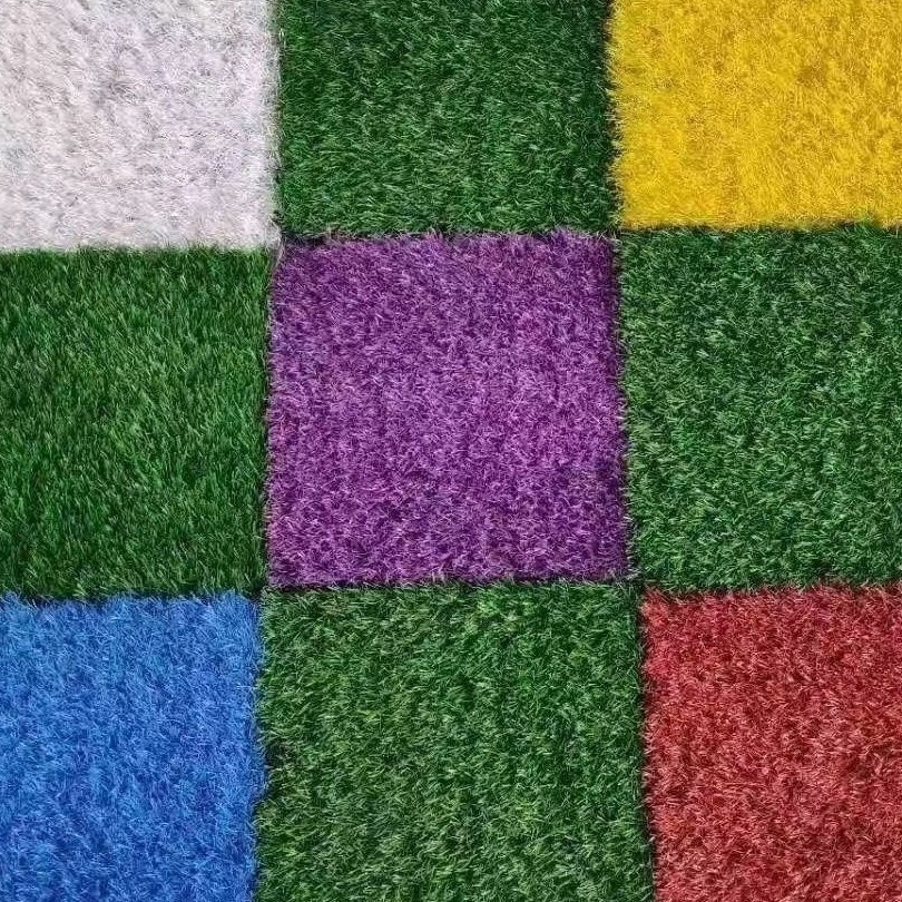 Colorful Lawn Carpet Artificial Rainbow Lawn Decoration Landscaping Stage Advertising Paving Landscape Lawn Rainbow Runway
