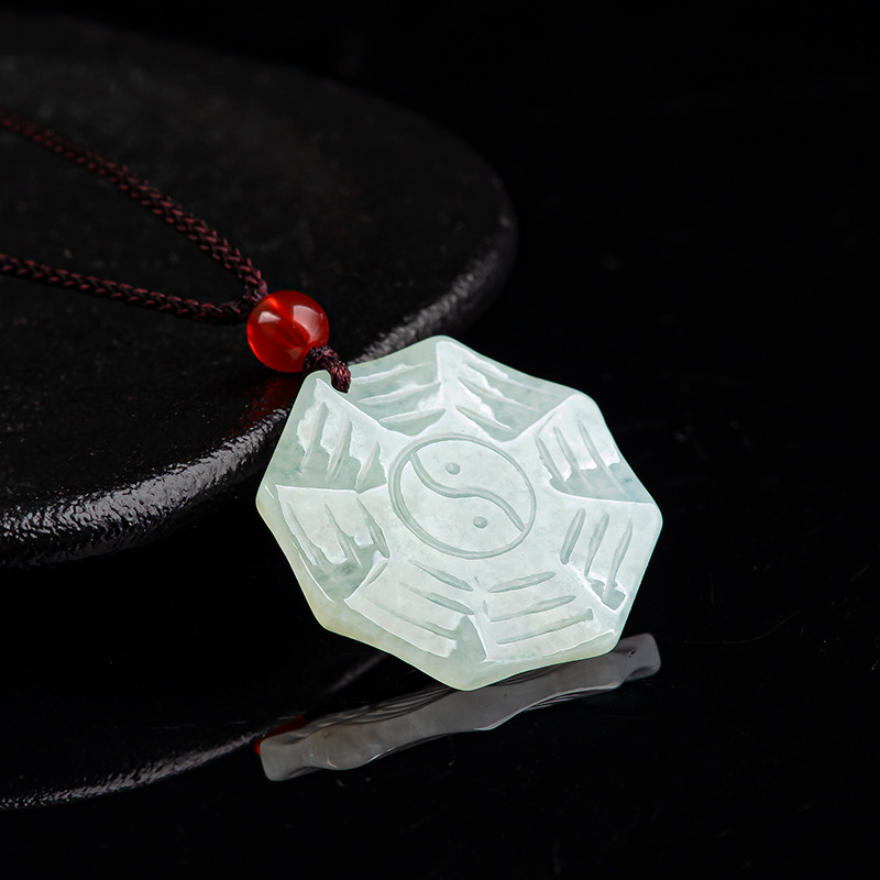 Natural Jadeite A goods five elements gossip pendant ice Jade jade pendant men's and women's pendant Sihui jade wholesale
