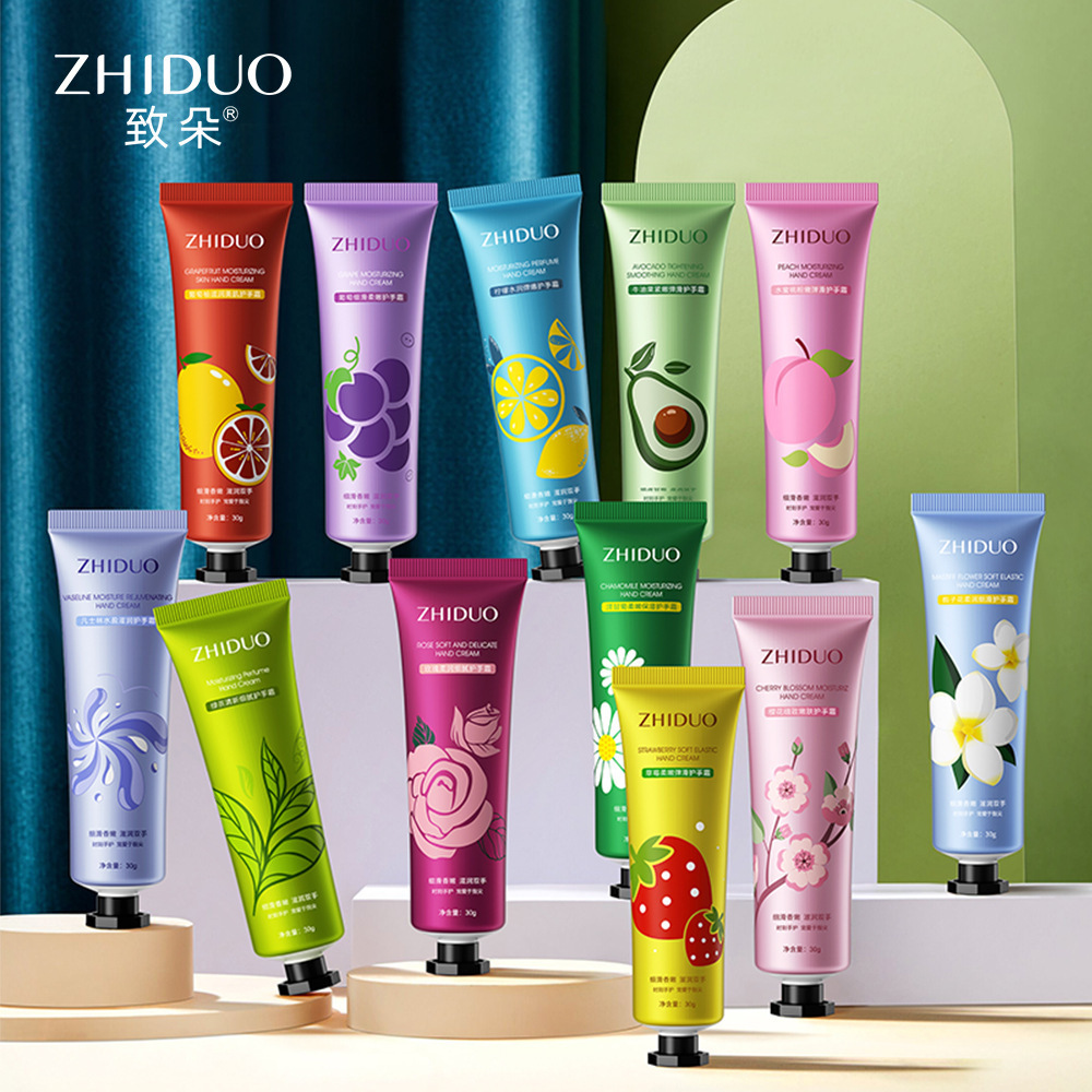 Hand Cream Small Tube Zhiduo Vaseline Hand Cream Hydrating and Moisturizing Autumn and Winter Plant Chamomile Fragrance Hand Cream Wholesale