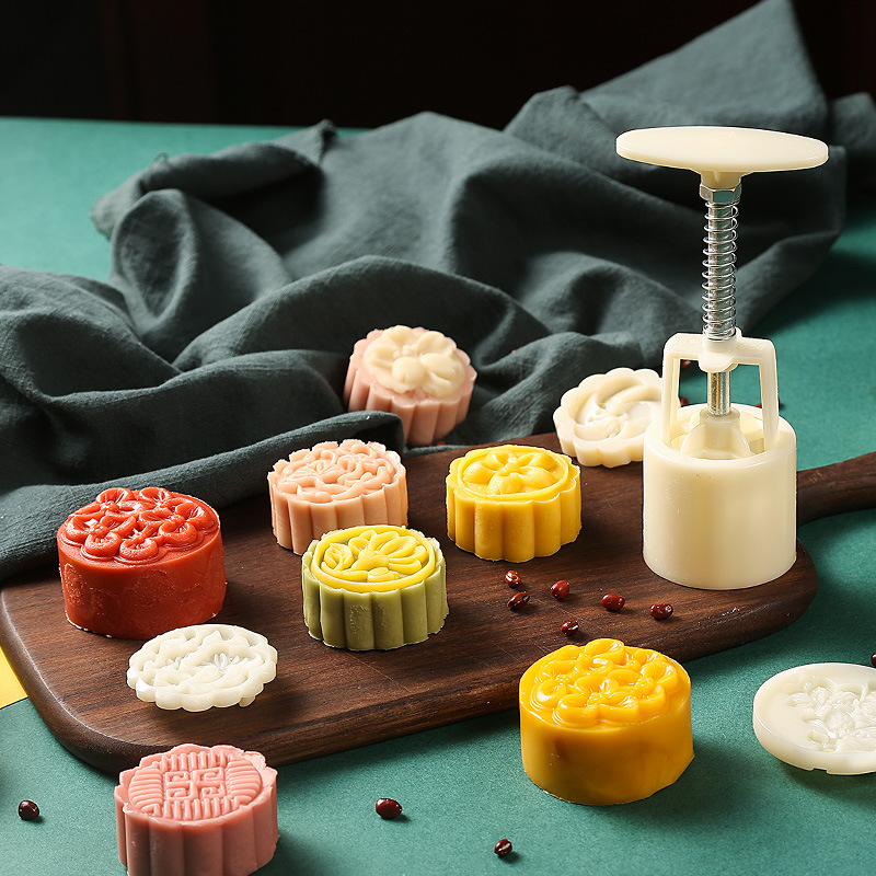 Форма для лунянки, модель печенья из зеленой фасоли, кантонский инструмент для печати, ручное давление, домашний инструмент для выпечки