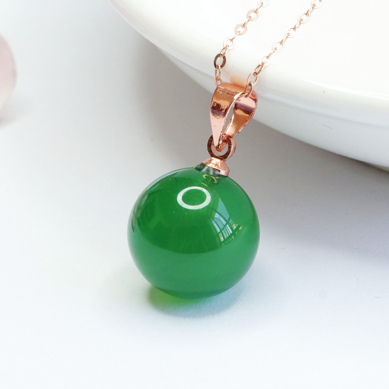 Juanyu Customized Ice Chrysoprase Pendant Agate Beads Jewelry Factory Live Broadcast Mn 2040709