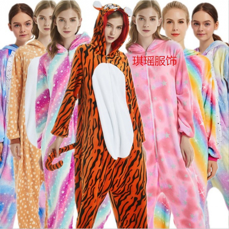 Взрослые смешанные осенние и зимние фланелевые пижамы с мультяшными животными для мужчин и женщин парные домашние костюмы пингвинов оптом