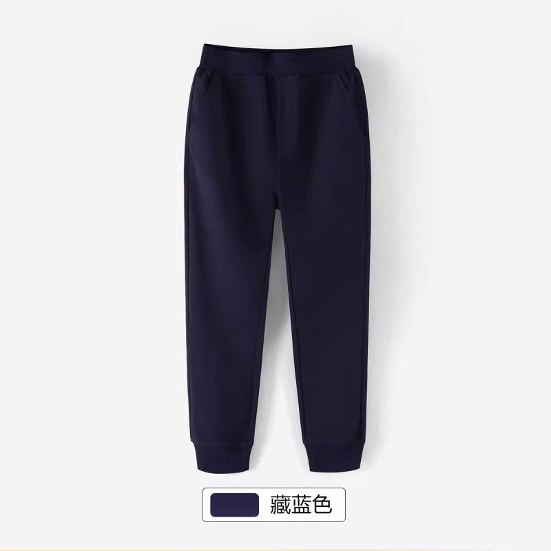 Hebei guangban Chinese cotton composite 320g children's casual ankle-tied pants sports pants children's sweatpants men and women