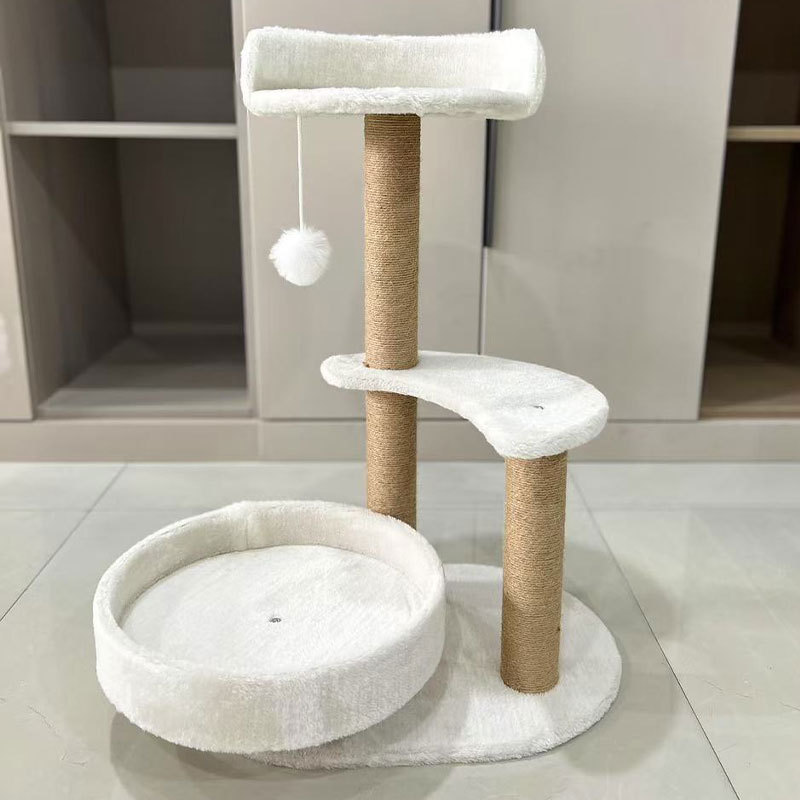 Three-layer Cat Climbing Rack Villa Large Cat Rack Cat Nest Cat Tree Integrated with Jumping Platform Cat Scratch Column Cat Scratch Board Cat Toy