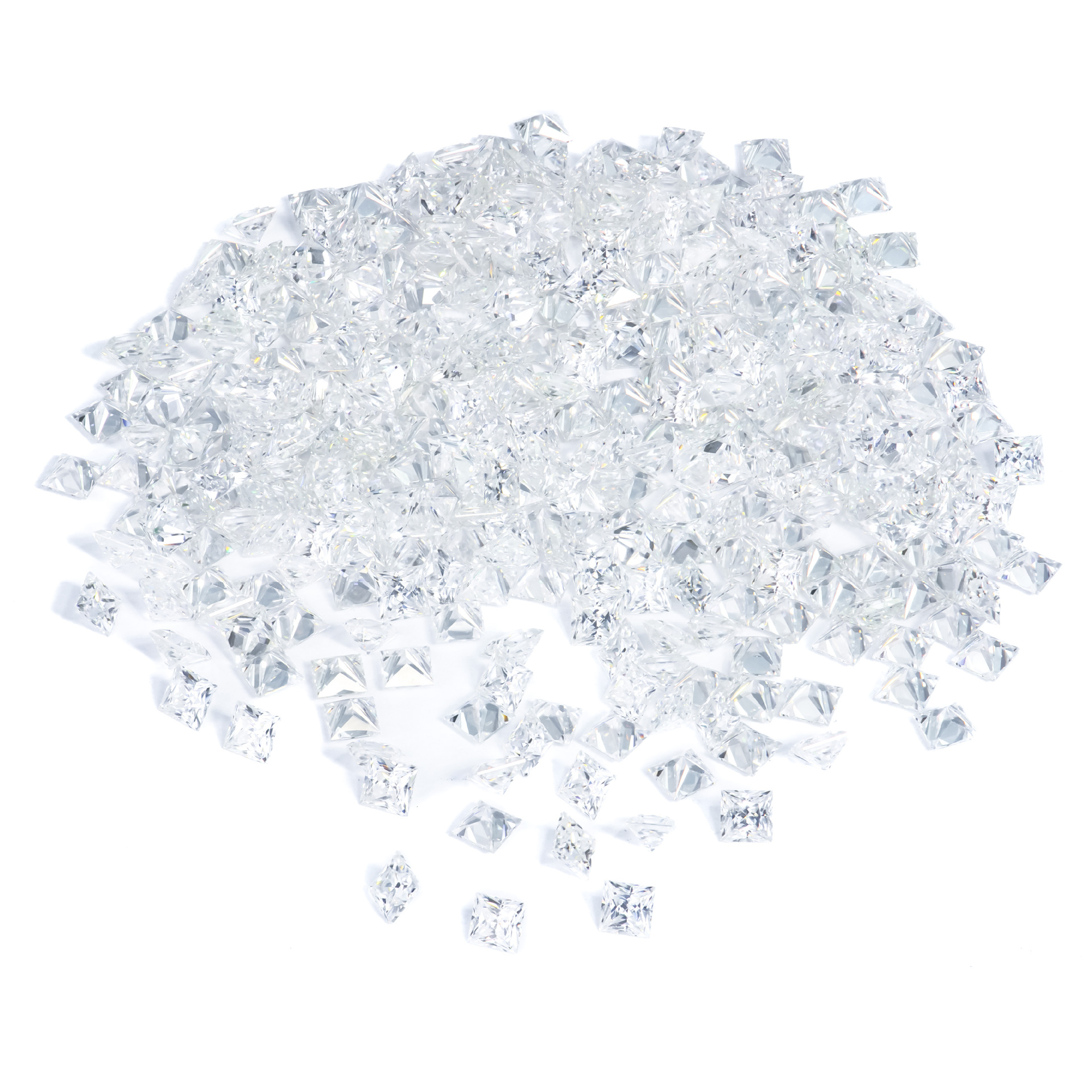 Special-shaped moissanite D-color VVS ultra-white stone clock with stone high-grade jewelry with diamond princess cut square diamond mosan diamond