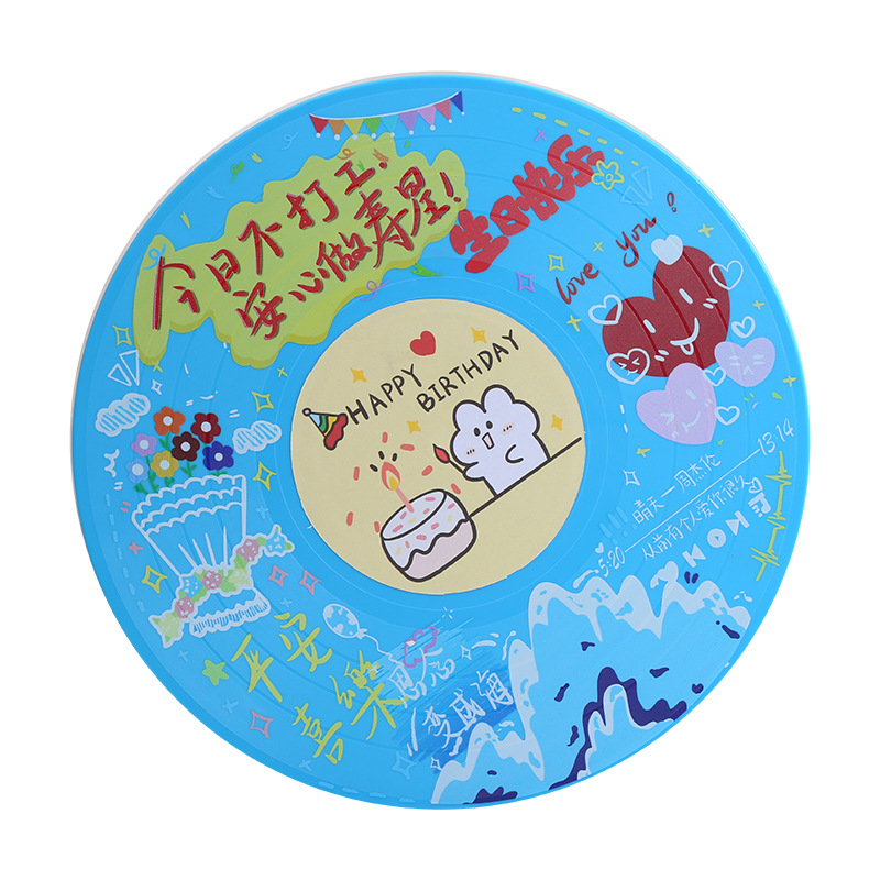 Creative graffiti vinyl record decoration bar indoor DIY wall decoration retro nostalgic wall old record gift