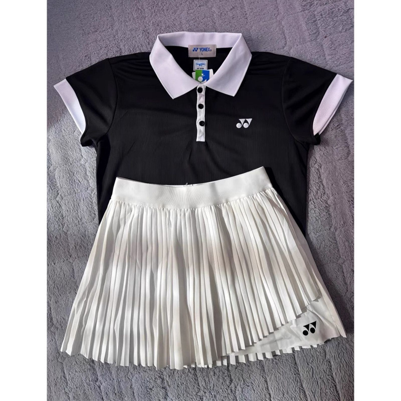 25 New Badminton Uniforms Summer Quick-Drying Breathable Small Flying Sleeves Women's Short Skirt Tennis Sports Fitness Pleated Skirt