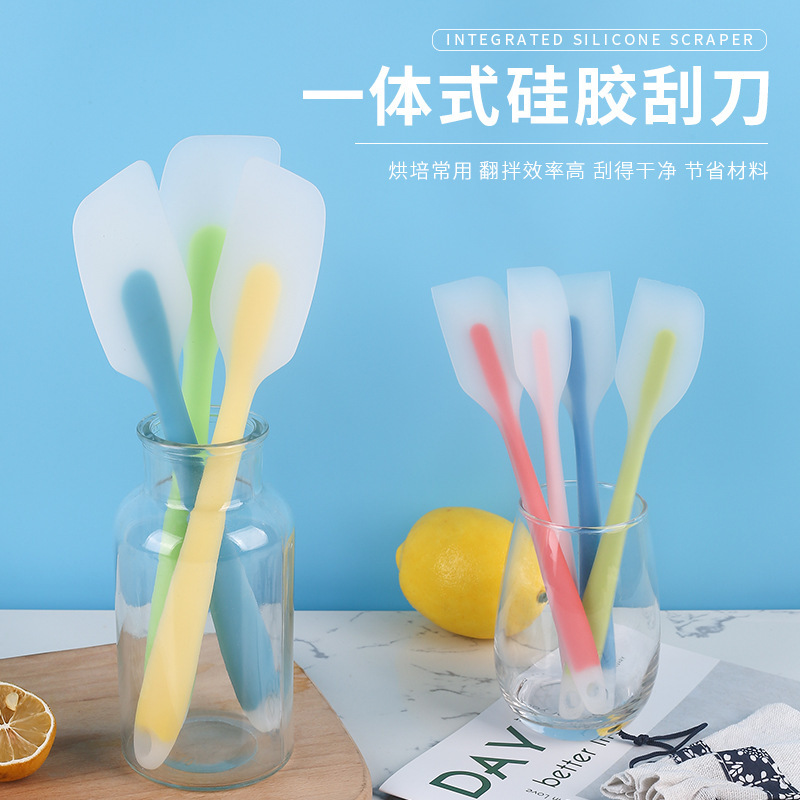 Завод в наличии, интегрированный полупроницаемый силиконовый скребок, лопатка для выпечки, нож для крема
