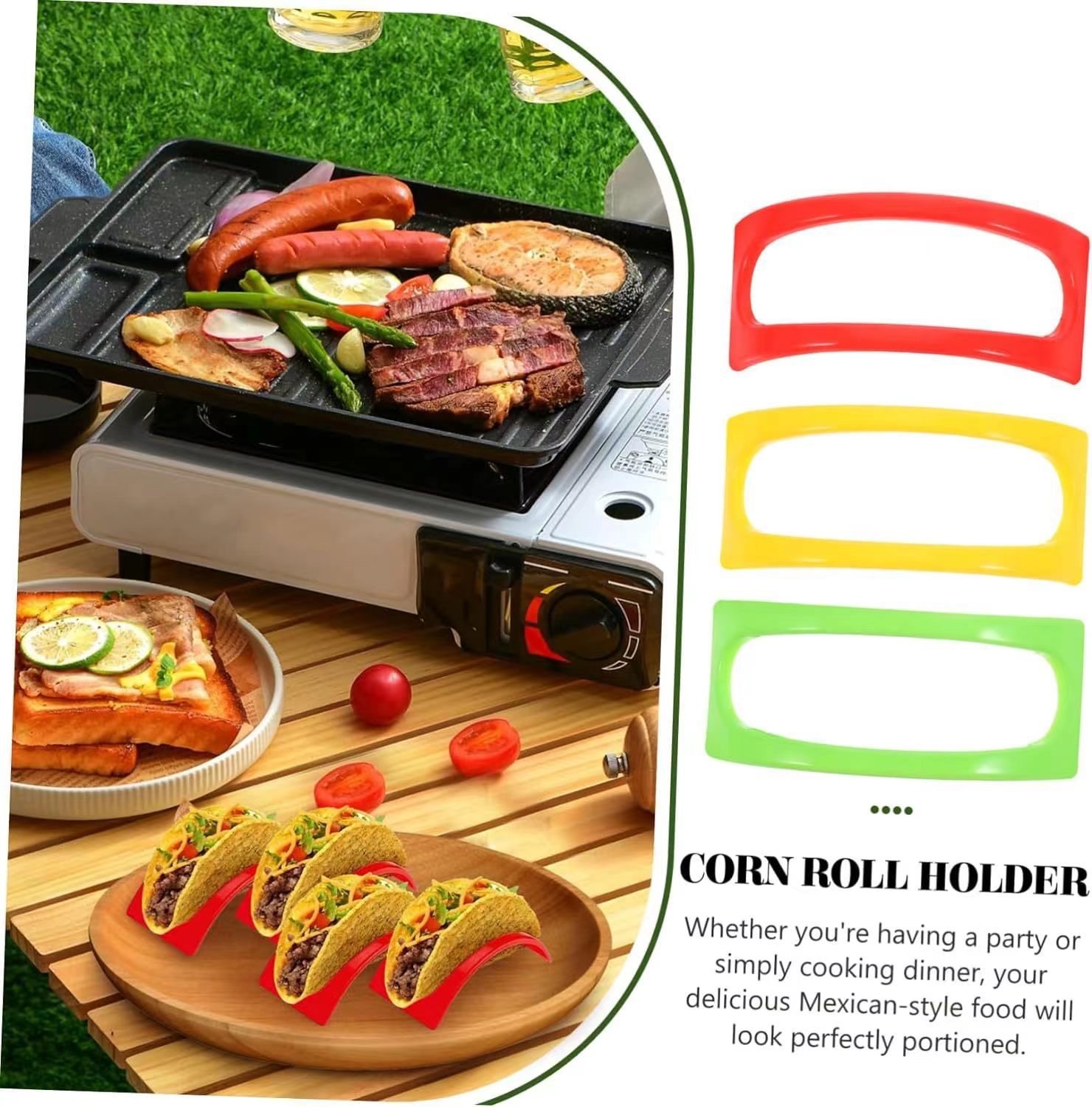 Factory wholesale Mexican plastic pancake clip new corn roll tower can simple clip Kitchen pancake food rack