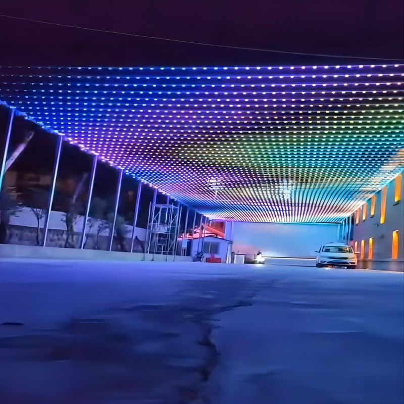 Light Strip Display Led Full-Color Flexible Mesh Screen Outdoor Waterproof Suitable for Various Exterior Wall Installations High-Definition