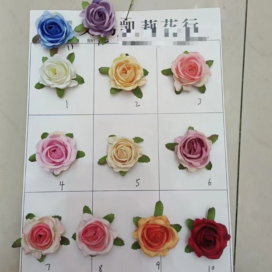 Simulation Rose Small Rose Head Home Hotel Wedding Valentine's Day Rose Wall Decoration Silk Flower