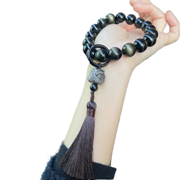 Shetaicui Handheld Violet Handheld Quartzite Jade Women's Bracelet Wine-Stained Rose Hand-Twisted Grape Purple